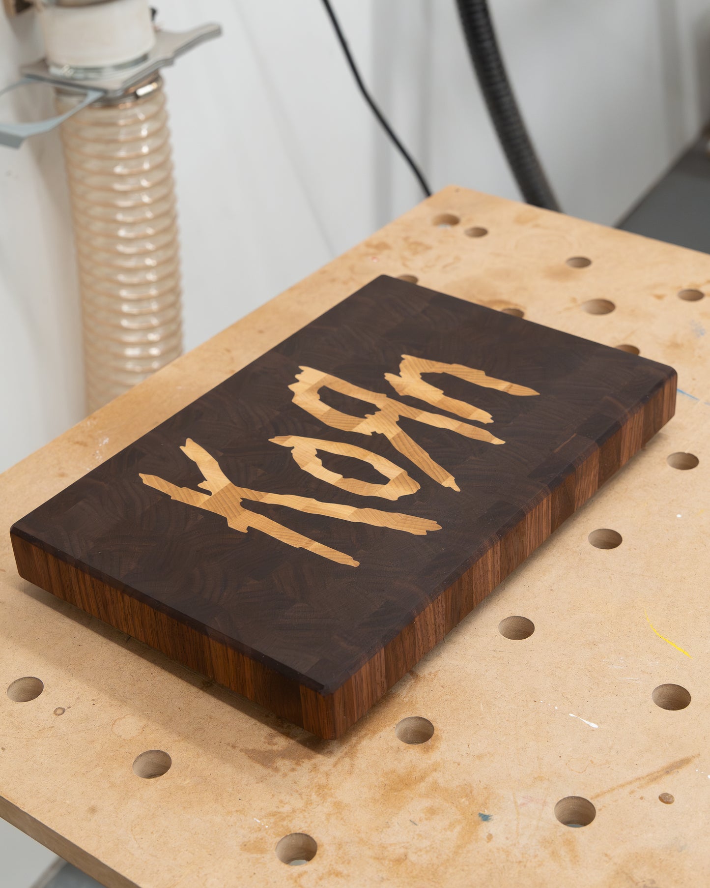 End Grain Cutting Board with KoRn inlay