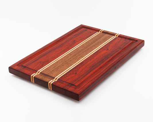 Padouk Book-matched Edge Grain Cutting Board #2