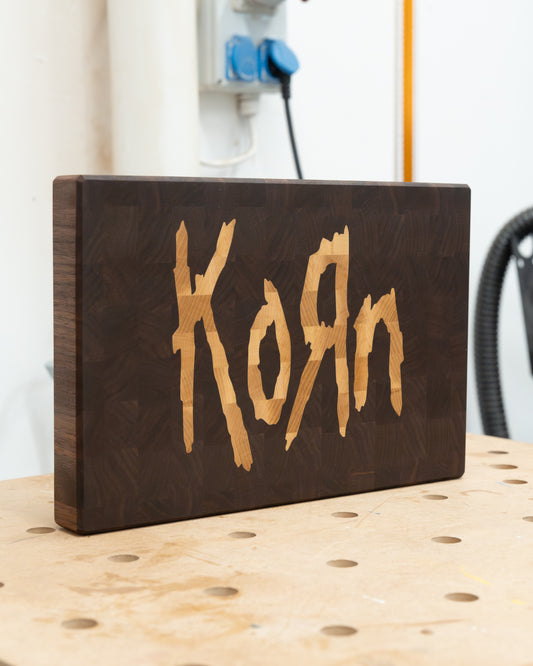 End Grain Cutting Board with KoRn inlay